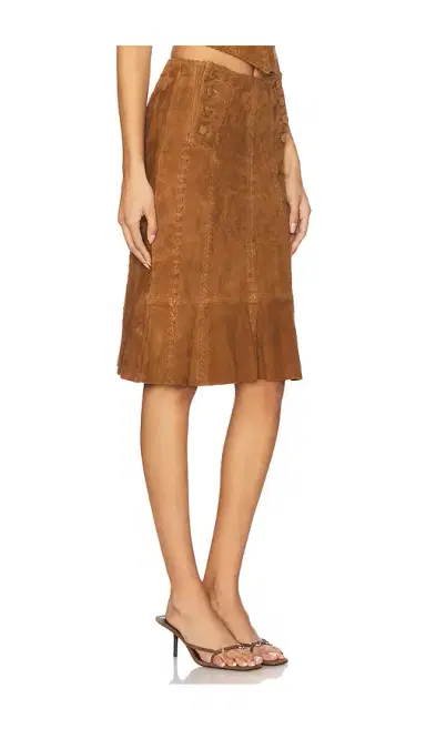 Understated Leather Handkerchief Leather Skirt | Thumbnail 2