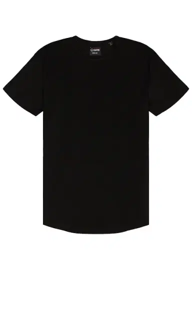 Cuts Crew Curve Hem T-Shirt | Thumbnail 1