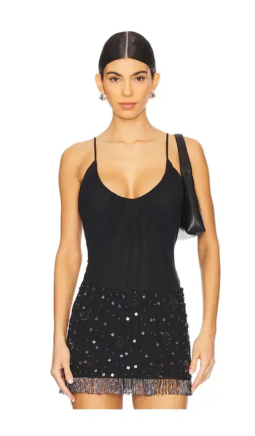 L'AGENCE Gelina Ruched Bodysuit
