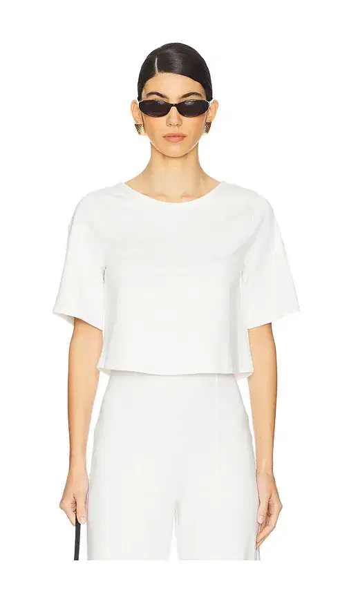 Ponte Knit Short Sleeve Top