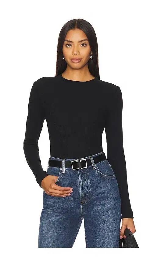 Ribbed Long Sleeve Baby Tee