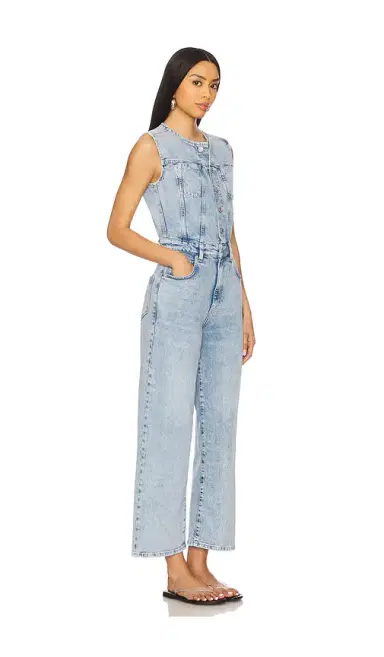 PAIGE Cirie Ankle Denim Jumpsuit | Thumbnail 2