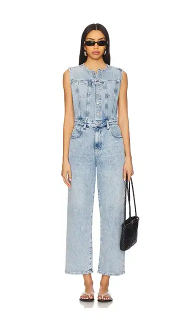PAIGE Cirie Ankle Denim Jumpsuit | Thumbnail 1