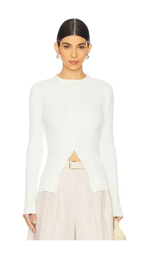Elongated Rib Cardigan