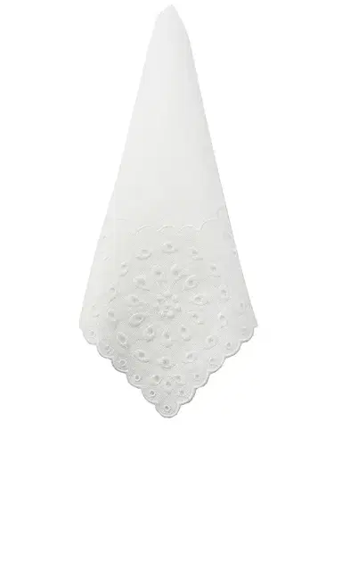 Chefanie White Eyelet Dinner Napkins Set Of 4 | Thumbnail 2 Chefanie White Eyelet Dinner Napkins Set Of 4 | Thumbnail 2