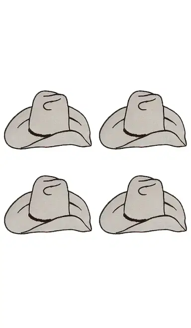 Chefanie Cowboy Hat Cocktail Napkins Set Of 4 | Thumbnail 1