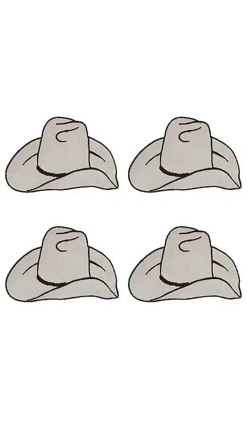 Chefanie Cowboy Hat Cocktail Napkins Set Of 4