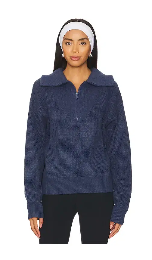 Cottonsilkâ¢ Collared Half Zip