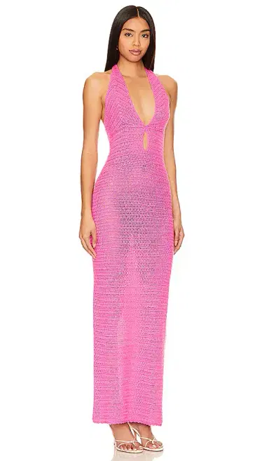 MORE TO COME Lisse Halter Maxi Dress | Thumbnail 2