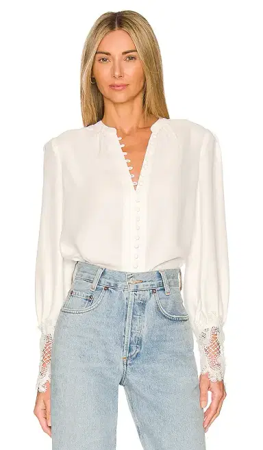 L'Agence Ava Lace Cuff Blouse | Thumbnail 1