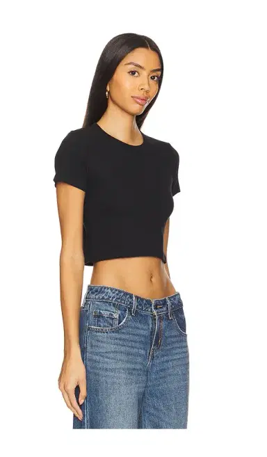 LESET Kelly Crop Slim Fit Tee | Thumbnail 2