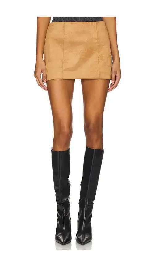 Tularosa Ginny Faux Suede Mini Skirt