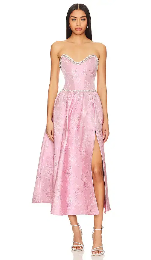 V. Chapman Lucia Corset Midi Dress