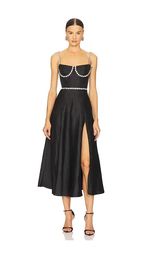 V. Chapman Cora Corset Midi Dress