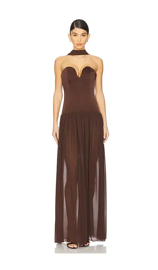 LPA Ada Corset Maxi Dress