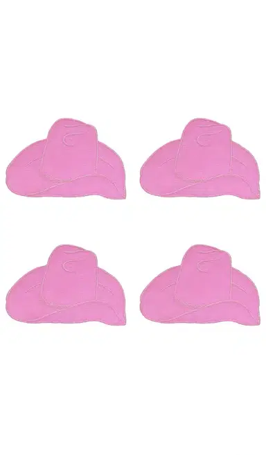 Chefanie Pink Cowboy Hat Cocktail Napkins Set Of 4 | Thumbnail 1
