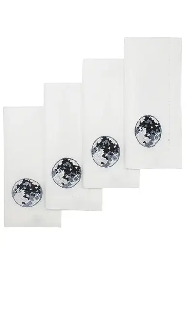 Chefanie Disco Ball Dinner Napkins Set Of 4 | Thumbnail 1 Chefanie Disco Ball Dinner Napkins Set Of 4 | Thumbnail 1