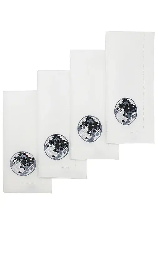 Chefanie Disco Ball Dinner Napkins Set Of 4