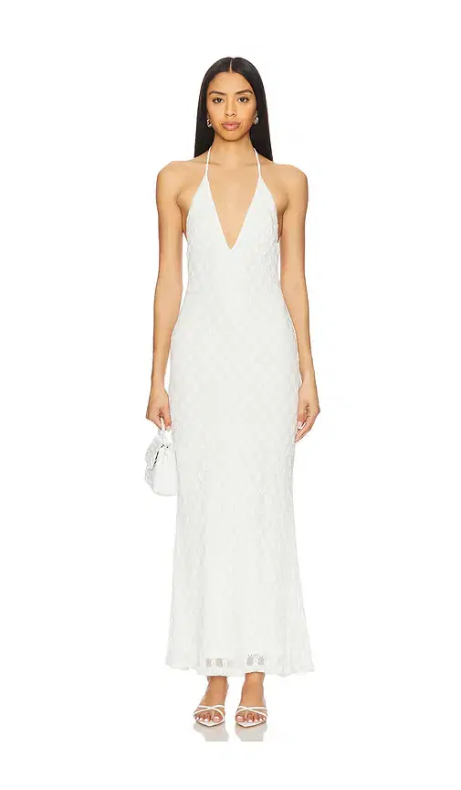 Bardot x REVOLVE Adoni Halter Mesh Midi Dress