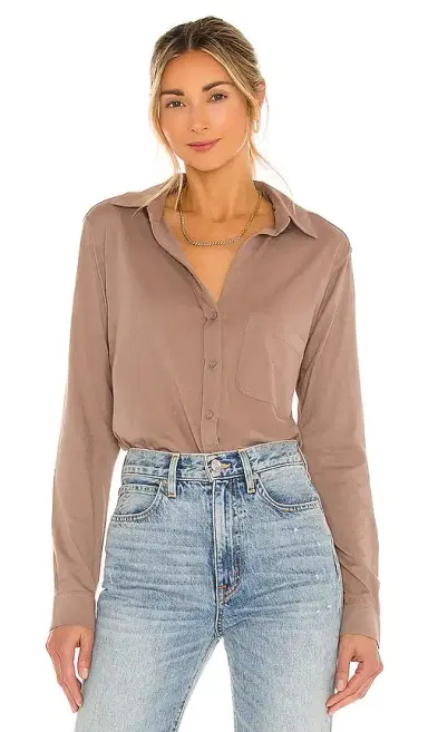 Bobi Light Weight Jersey Button Up | Thumbnail 1