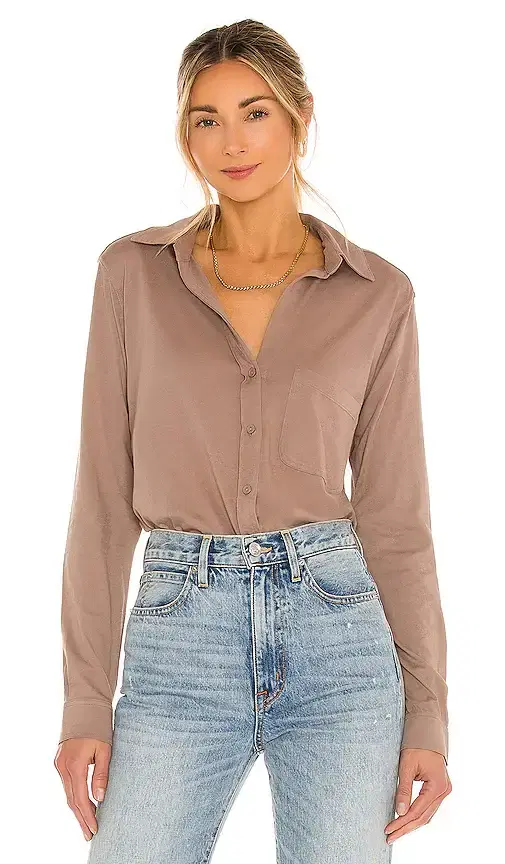 Bobi Light Weight Jersey Button Up