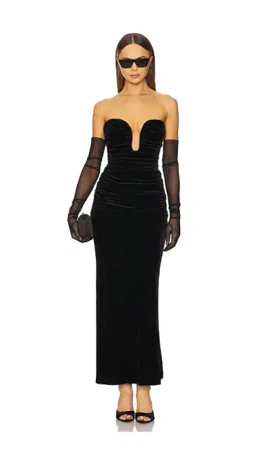 Bardot Elvira Velvet Maxi Dress | Thumbnail 1 Bardot Elvira Velvet Maxi Dress | Thumbnail 1