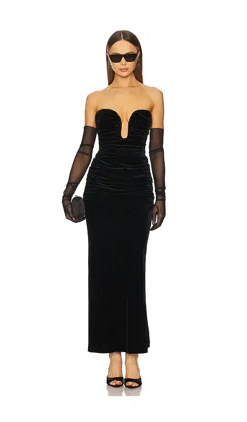 Bardot Elvira Velvet Maxi Dress
