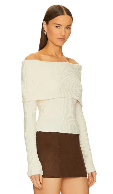 L'Academie Namir Off Shoulder Sweater | Thumbnail 2 L'Academie Namir Off Shoulder Sweater | Thumbnail 2