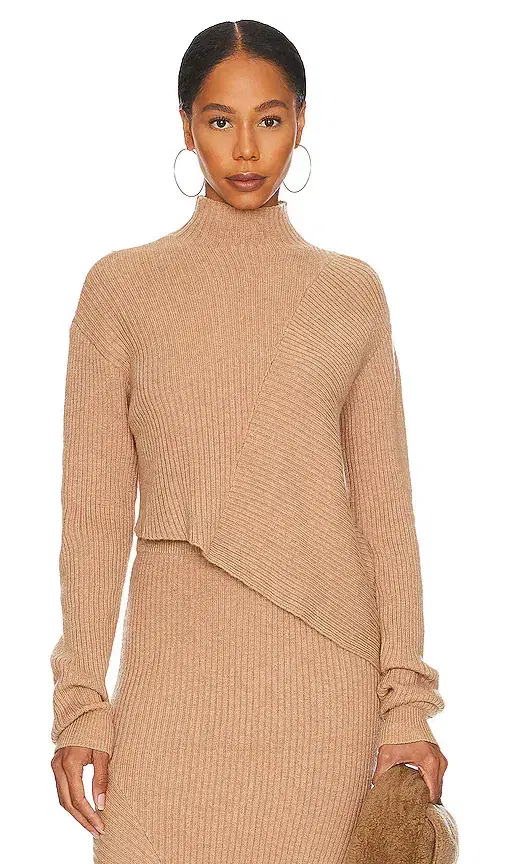 L'Academie Leola Mock Neck Sweater
