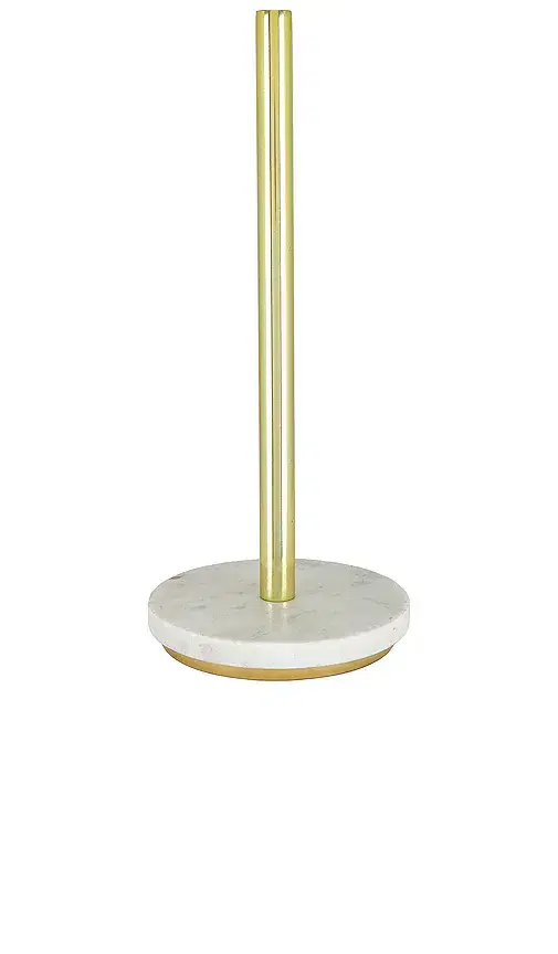 HAWKINS NEW YORK Simple Marble + Brass Paper Towel Holder