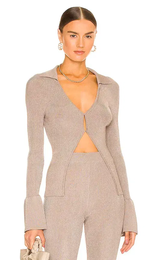 L'Academie Loch Rib Collar Sweater