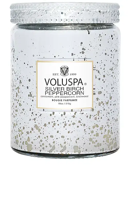 Voluspa Silver Birch Peppercorn Large Jar Candle
