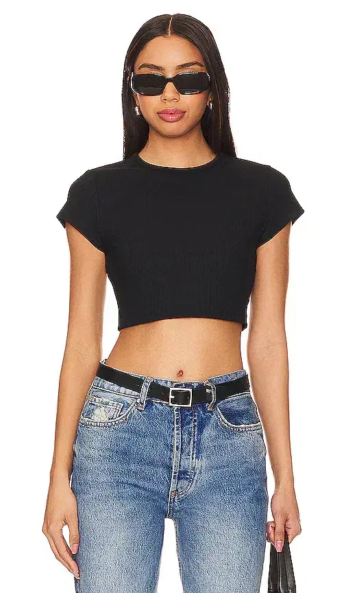 Ribbed Crop Tee