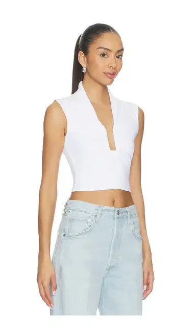 susana monaco Square Wire Gathered Sleeveless Top | Thumbnail 2