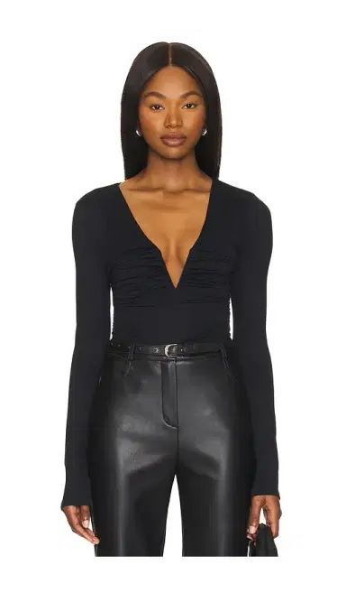 susana monaco V-neck Long Sleeve Top | Thumbnail 1