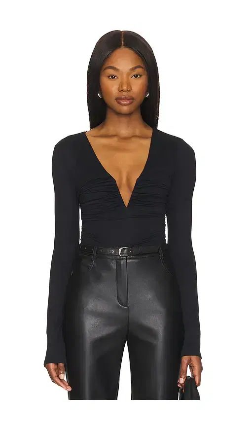 Susana Monaco V-neck Long Sleeve Top