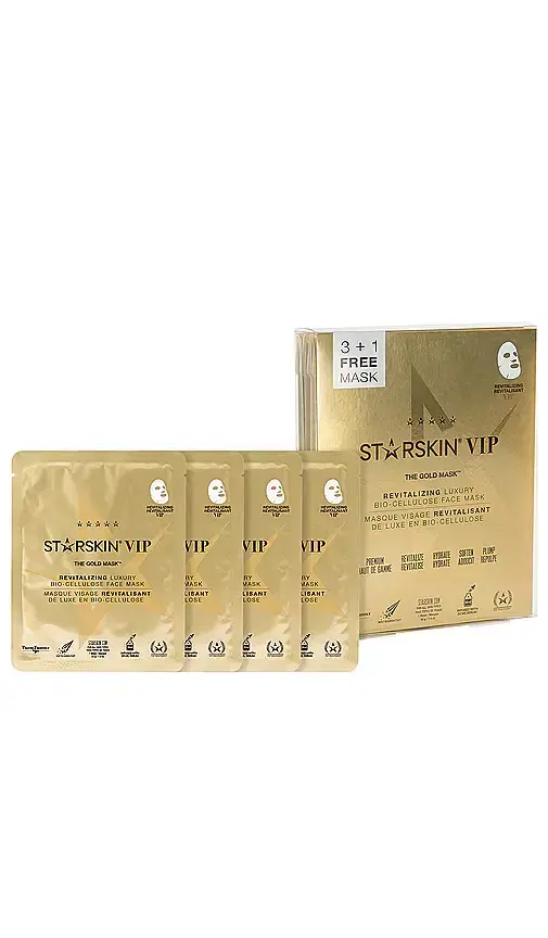 STARSKIN VIP The Gold Bio-Cellulose Second Skin Face Mask Value Pack
