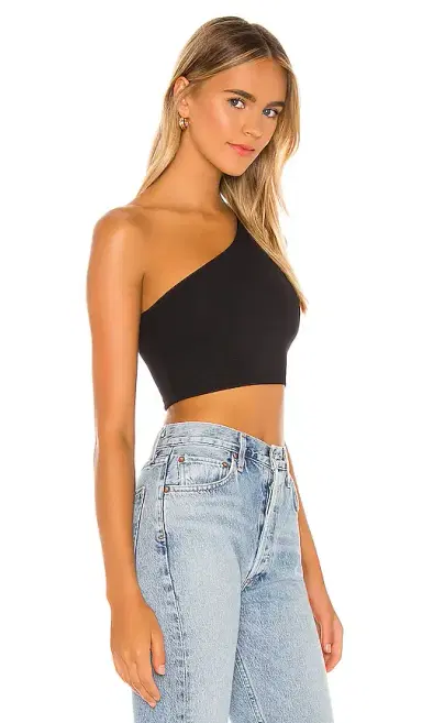 susana monaco One Shoulder Crop Top | Thumbnail 2 susana monaco One Shoulder Crop Top | Thumbnail 2