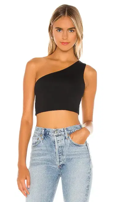 susana monaco One Shoulder Crop Top | Thumbnail 1 susana monaco One Shoulder Crop Top | Thumbnail 1