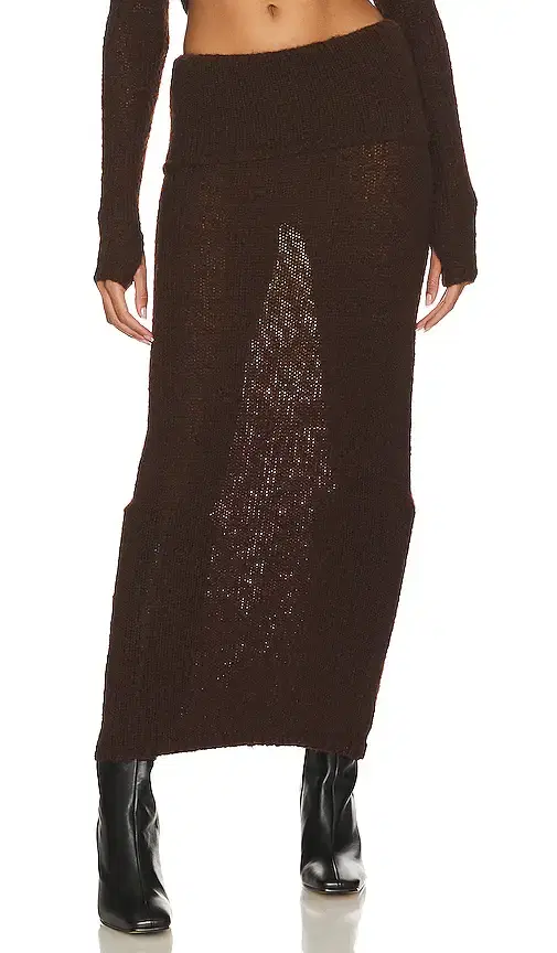 NBD Reece Fold Over Maxi Skirt