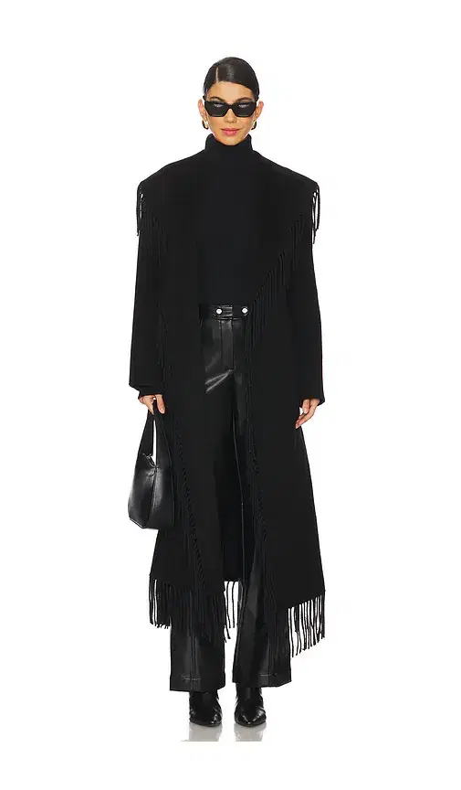 Simkhai Carrie Fringe Robe Coat