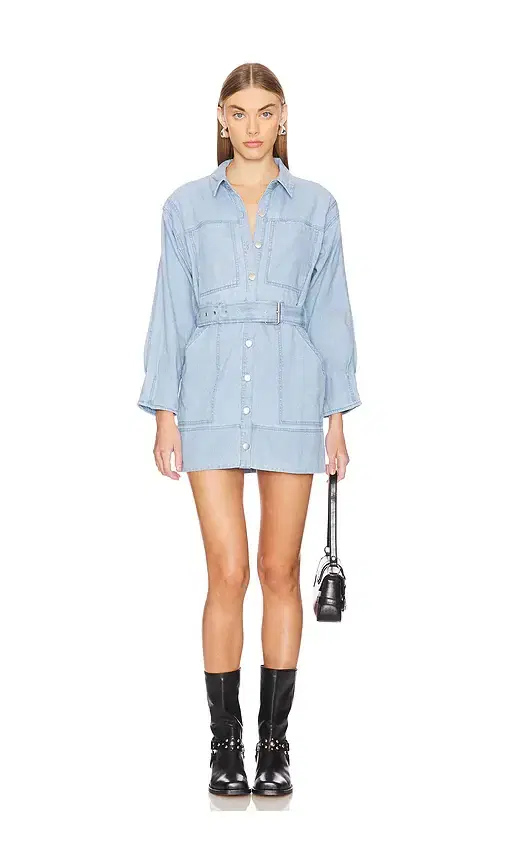 Free People x REVOLVE Esme Mini Dress In Soft Blue