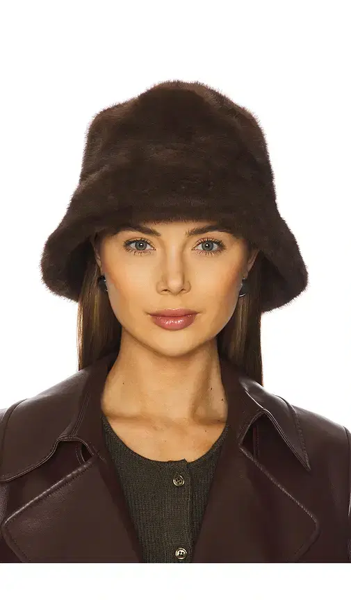 Adrienne Landau The Uptown Faux Fur Bucket Hat
