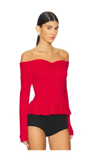 525 America Morgan Off Shoulder Peplum Top | Thumbnail 2