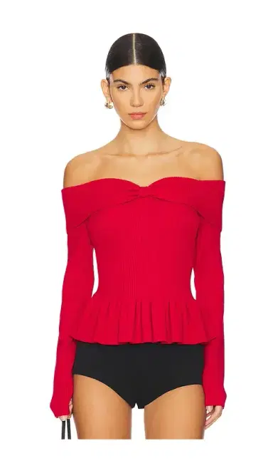 525 America Morgan Off Shoulder Peplum Top | Thumbnail 1