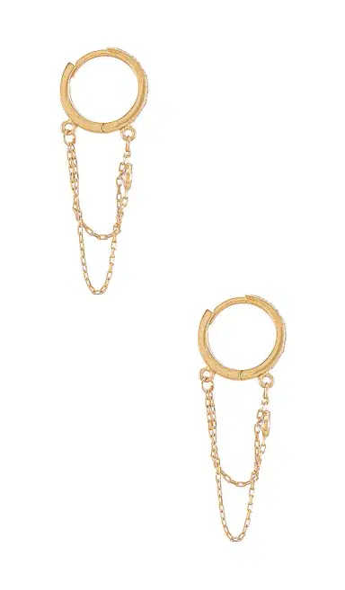 Natalie B Jewelry Reese Huggy Hoop Earring | Thumbnail 2