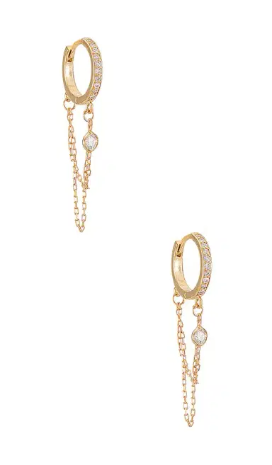 Natalie B Jewelry Reese Huggy Hoop Earring | Thumbnail 1