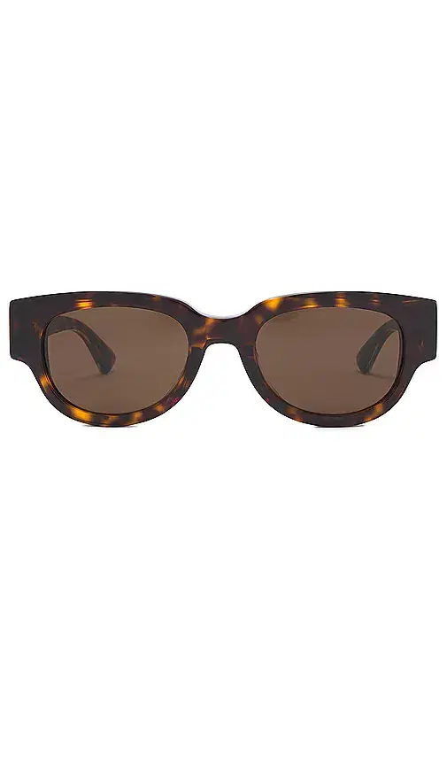 Bottega Veneta Nude Triangle Cat Eye Sunglasses