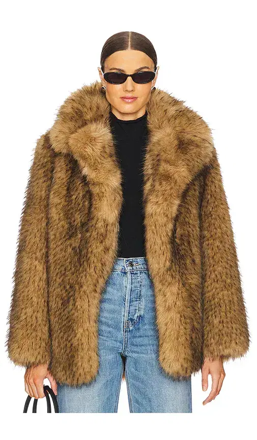 L'Academie Gamine Faux Fur Jacket
