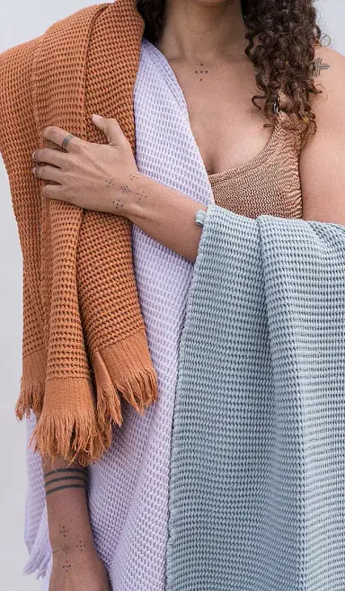 House No. 23 Ella Waffle Towel | Thumbnail 2